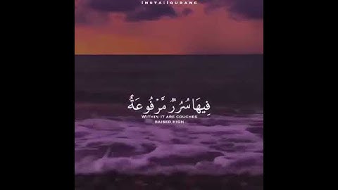 وجوه يومئذ ناعمة لسعيها راضية (سورة الغاشية)