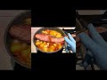 Zuppa di pesce con lo scorfano e merluzzo, (baccalà) patate e pomodorini