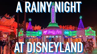 FIRST TIME as a Magic Key Holder: RAINY NIGHT at Disneyland:!!