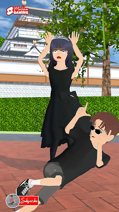 BLACK or PINK? 🖤Yuta & Mio's FUNNY Challenge! 😂😂 #SakuraSchoolSimulator #viral #tiktok #trending