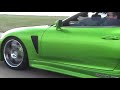 Mitsubishi Eclipse GSX vs green MKIV Toyota Supra green TRD Widebody single turbo