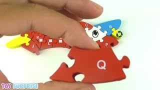 las letras para niños en español | haciendo un puzzle con el abecedario