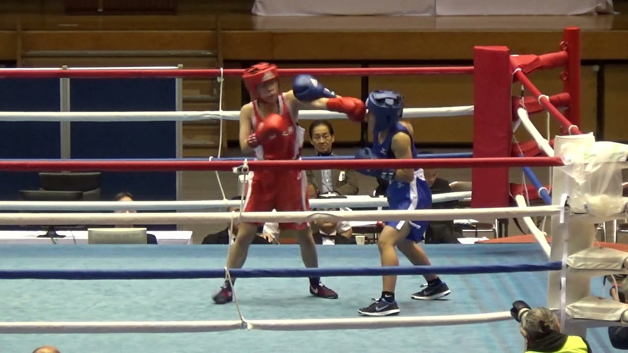 H29 女子全日本 少女LF級 高橋怜奈 対 山中百合香 ボクシング