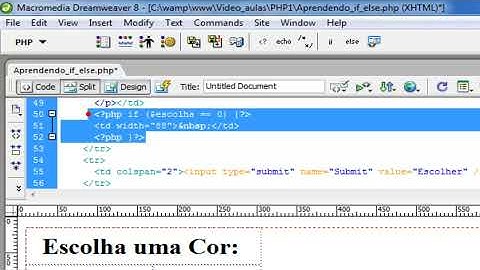 Curso de PHP - Trabalhando com a Função If e Else, Usando ChekBox e Radio Group #08