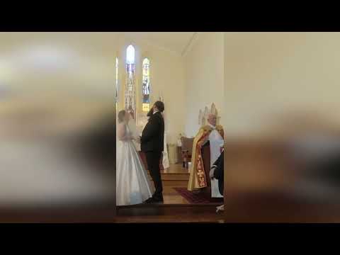 Hilarious video shows Irish priest's forgetting to say 'You may now kiss the bride' at he altar