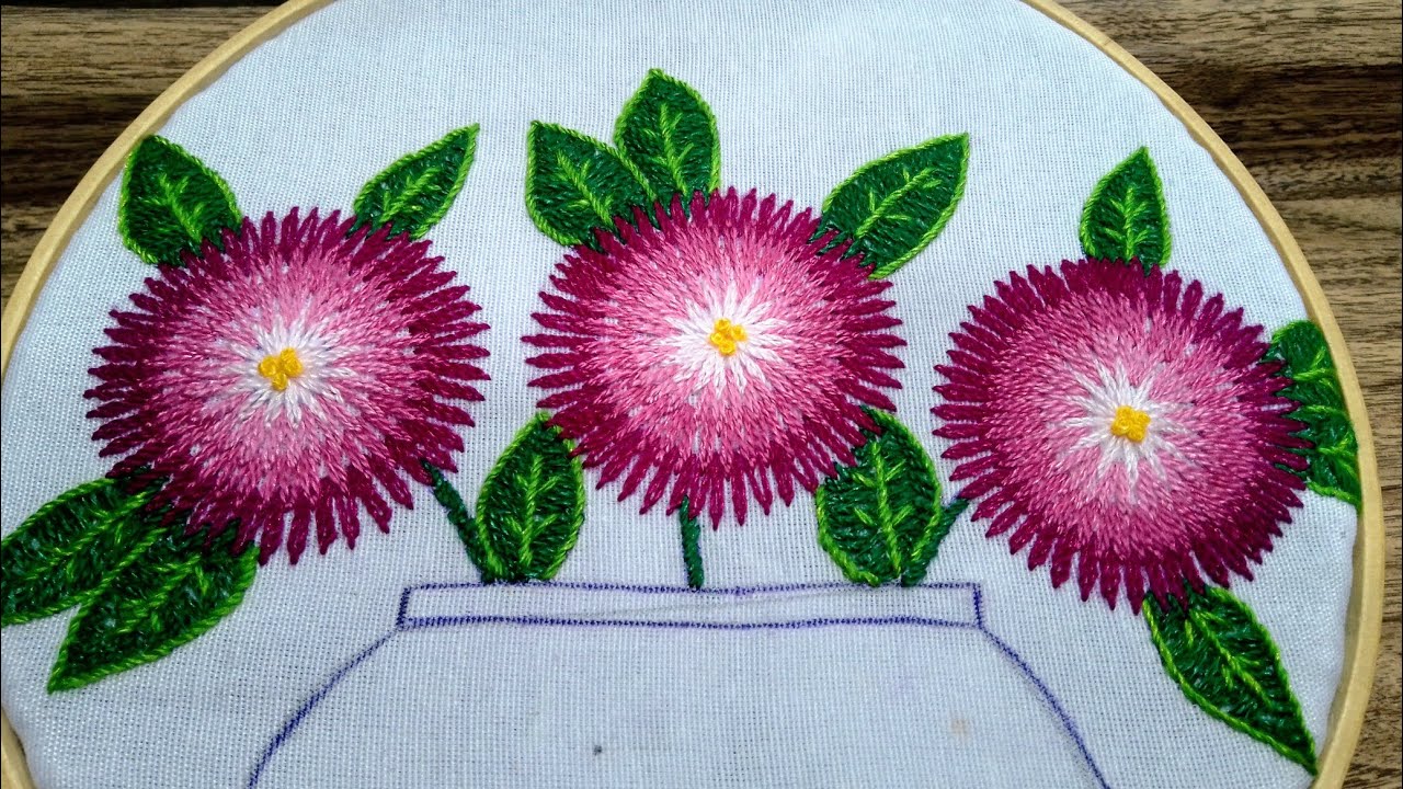 Bordado fácil para soles !!! en puntada margarita 🌺🌺