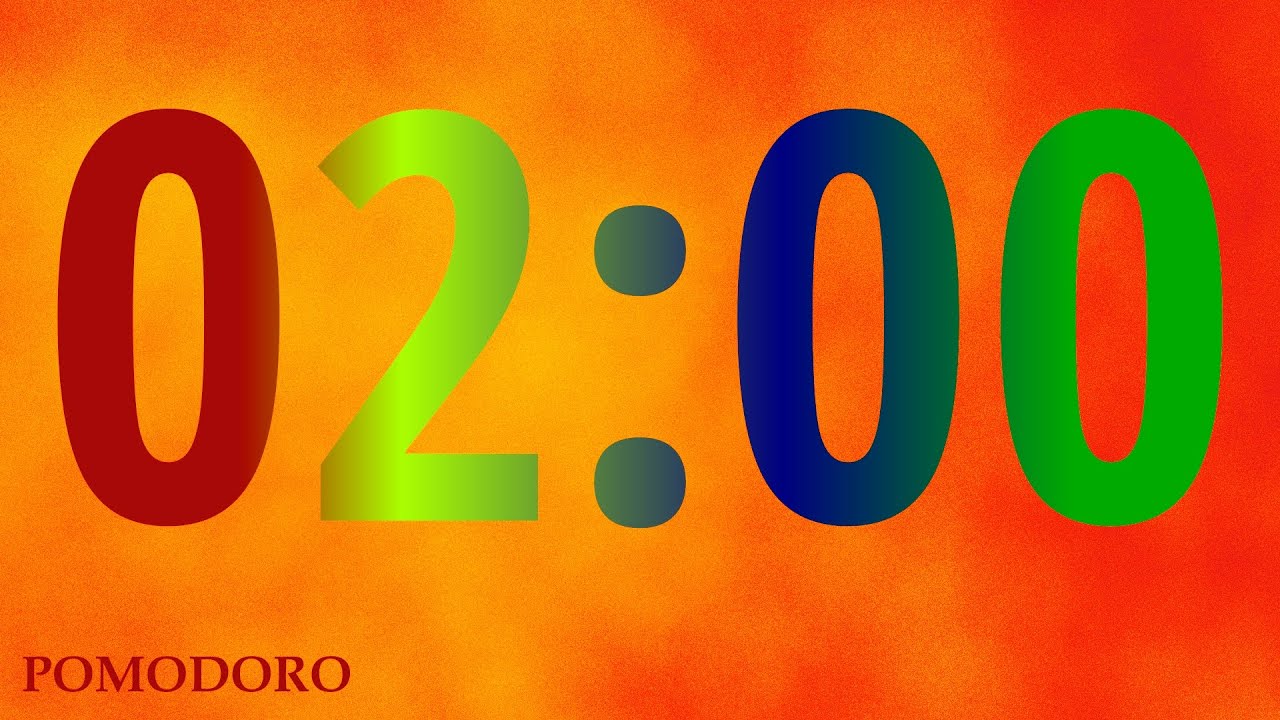 2 Minute Timer - Study - Work - Deep Focus - Countdown Timer - No Music ...