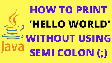 HOW TO PRINT HELLO WORLD WITHOUT USING SEMI COLON (;) IN JAVA | JAVA INTERVIEW QUESTION InterviewDOT