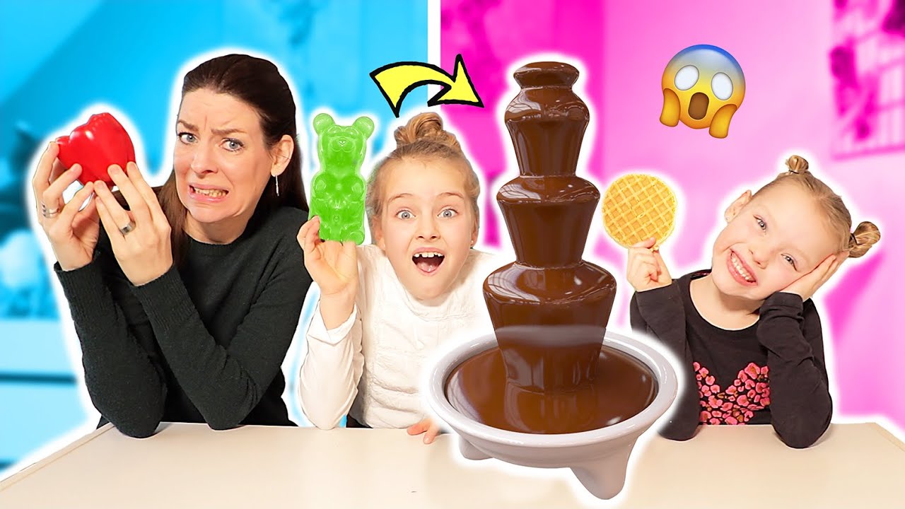Chocolade Fontein Challenge Met Onze Moeder!!! ♥Dezoetezusjes♥ - Youtube