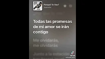 ¿Por qué te vas? - Jeanette #musica