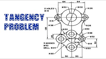 TANGENCY PROBLEM 11 || Tangency || Tangency problems || Engineering drawing || Technical drawing
