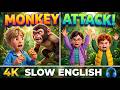 Angry Monkey Attack! 🐒💨 Daily English - 3D Animated Stories - LingoTrio