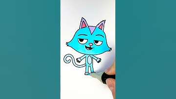 😻 CatRat from Gabby’s Dollhouse 💙 Glitter Coloring for Kids ✨ #glitter #art #trending