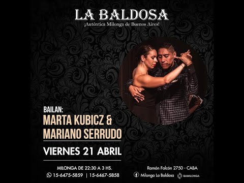 Marta Kubicz & Mariano Serrudo argentine tango Vals performance La Baldosa, Buenos Aires (2/2)