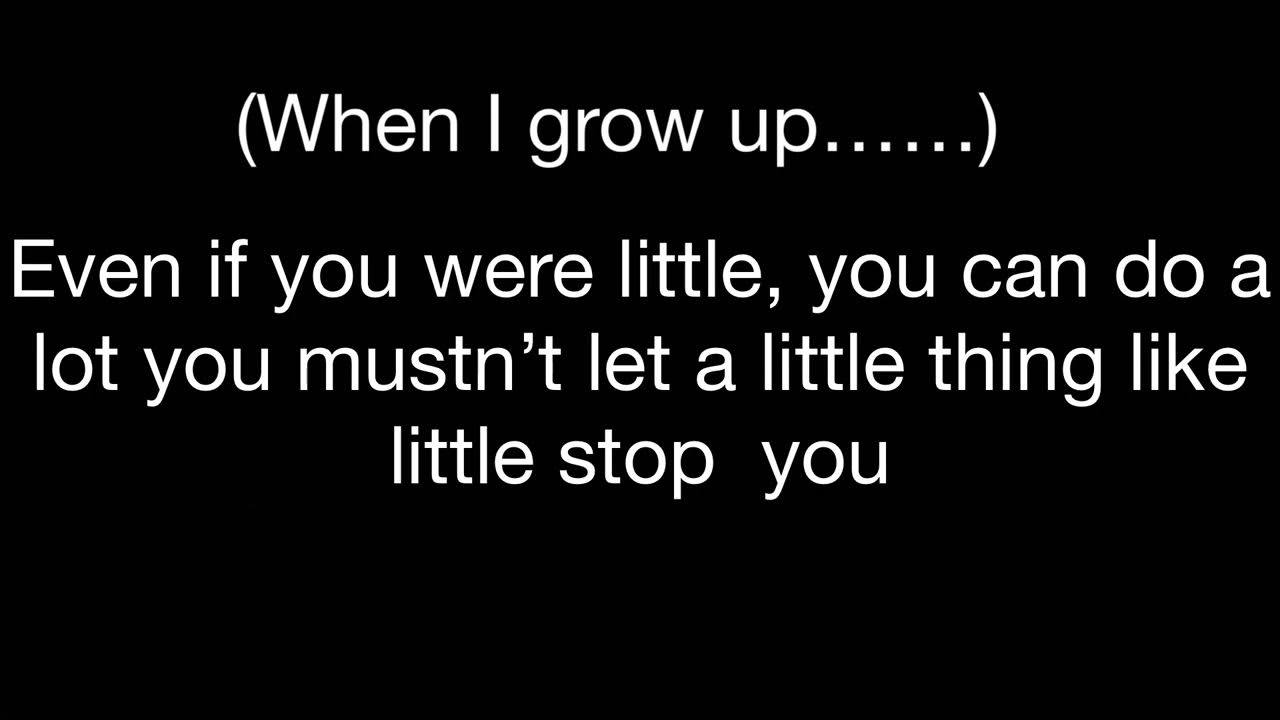 When I Grow Up Lyrics Matilda Karaoke When I grow up, reprise Matilda, the musical karaoke - YouTube