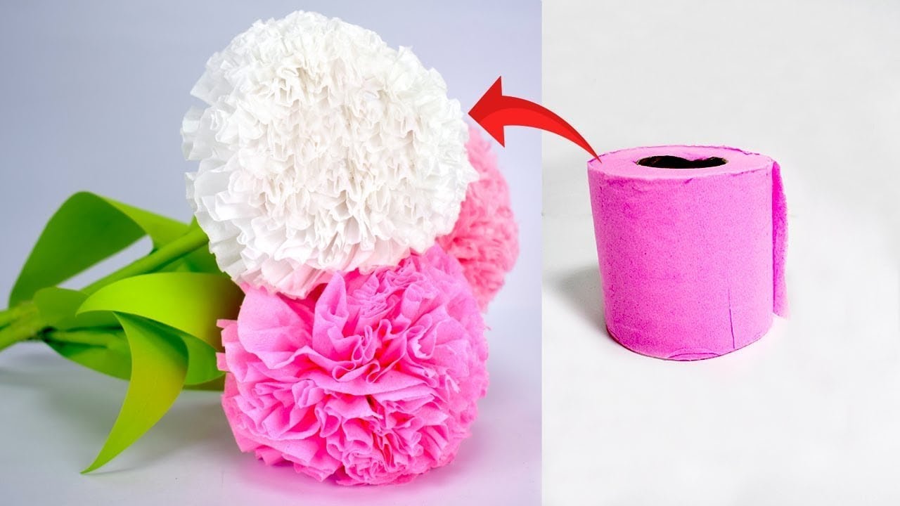 How To Make Round Tissue Paper Flower DIY Paper Craft YouTube