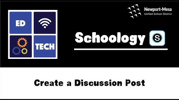Schoology: Create a Discussion Post