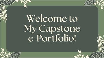 Welcome to My Capstone Portfolio Website!