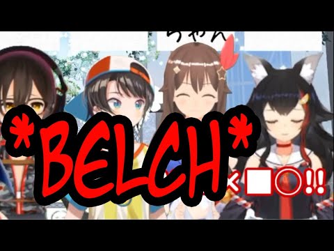 Ookami Mio Throws up Wasabi during Hololive 2018 Christmas Special
