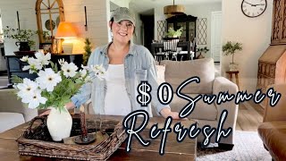 Refreshing My Home For Summer Without Buying Anything New | $0 Summer Decorating
