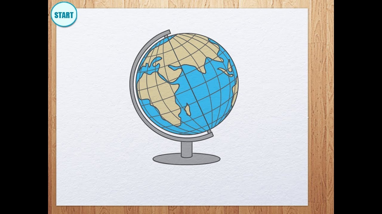 Globe Drawing Sketch  Drawing Skill