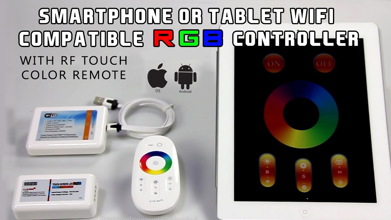 RGB Music LED Controller with handheld RF remote control