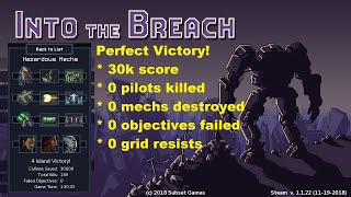 Into the Breach: 30k Perfect Victory Hard (Hazardous Mechs)