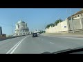 Driving through downtown Grozny, Chechnya