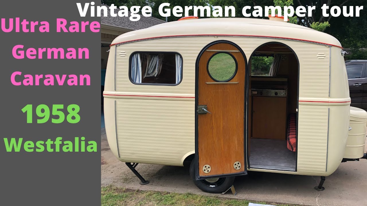 Ep. 40. 1958 Westfalia Caravan tour. German retro Camper shipped to the USA from Belgium. Ultra rare