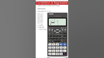 Correlation and regression for linear regression (Casio fx-570/991EX) #correlationcoefficient