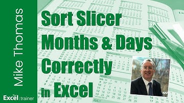 How to Sort Slicer Months and Days Correctly in Excel (Data Model Version)