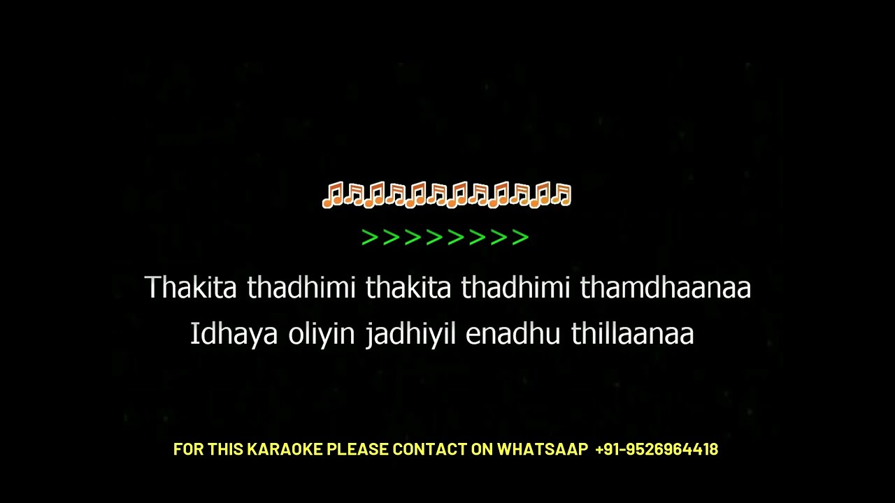 Thakida Thathimi Karaoke with Lyrics Tamil karaoke songs Salangai Oli