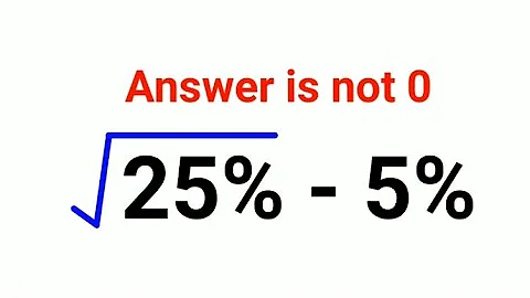 √25% - 5% The answer is not zero - Only for smart ones! Spain Math Olympiad #math #percentages
