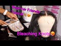 How To Bleach Knots On A Lace Closure or Frontal // DETAILED BEGINNER FRIENDLY