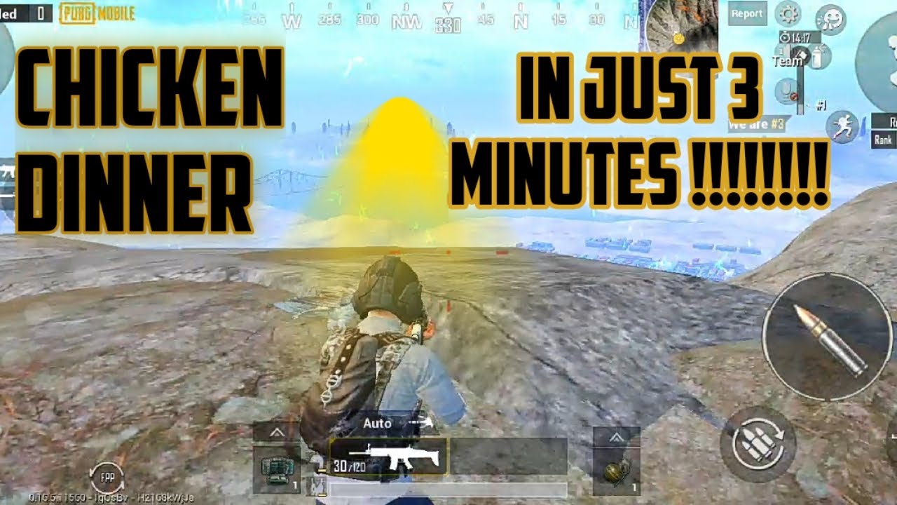 FASTEST CHICKEN DINNER IN JUST 3 MINUTES !!!!!!!! PUBG MOBILE - YouTube