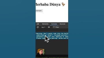Yapıştıramıyorum Chrome Console