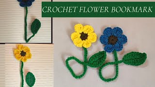 How to crochet a flower bookmark |Easy tutorial for beginners | Flower bookmark