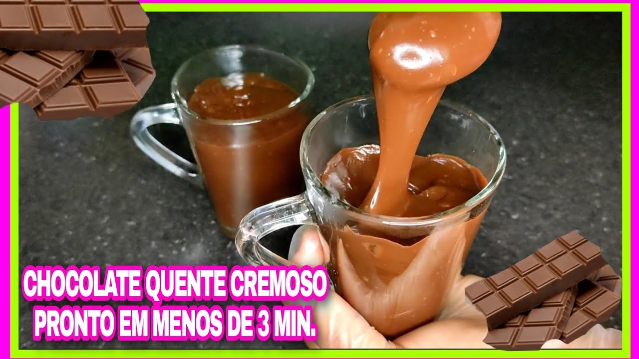 🍫 CHOCOLATE QUENTE CREMOSO DE MICROONDAS | PRONTO EM MENOS DE 3 MIN -  YouTube