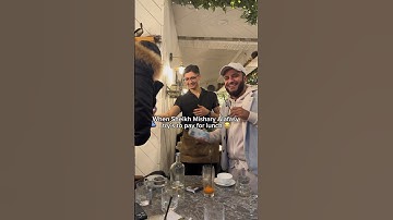 Sheikh Mishary Alafasy tries to pay for lunch #alafasy #mishary #nasheed #london #food #islam #tour