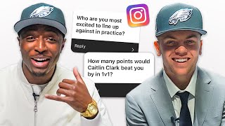 Quinyon Mitchell & Cooper DeJean Answer Fan Questions! by Philadelphia Eagles 72,671 views 1 month ago 4 minutes, 10 seconds