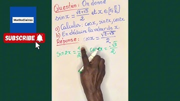 Trigonométrie: Application des formules de duplication en première S.