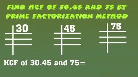 Find HCF by Prime Factorization Method in Urdu, HCF of 30 45 and 75