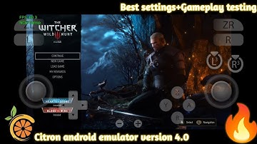 The witcher 3 wild hunt new citron emulator v4.0🔥#gaming test #emulation #The witcher