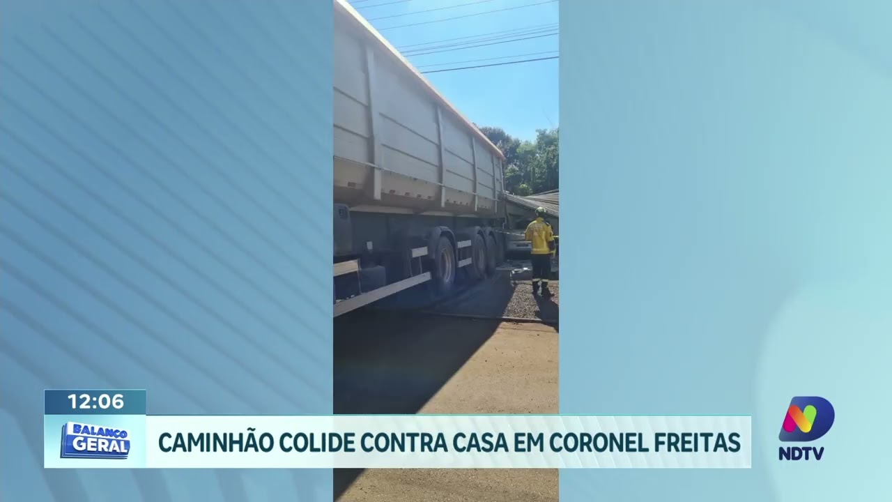 Veículo desce sozinho e invade residência em Coronel Freitas