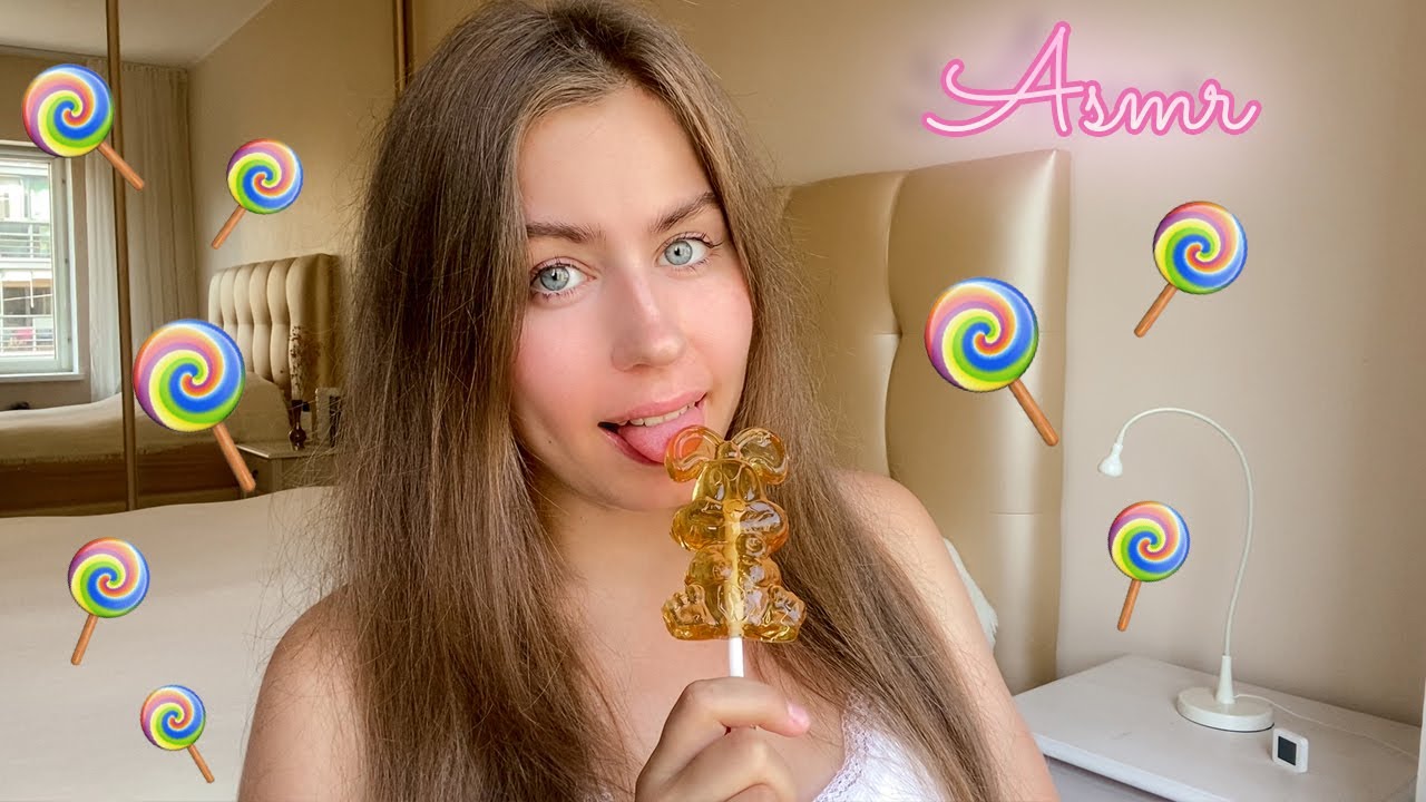 ASMR Eating Lollipop 🍭 and Drinking Lemonade 🍹