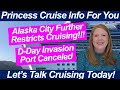 Cruise news alaska city restricts cruising port canceled for dday celebration  cunard queen anne