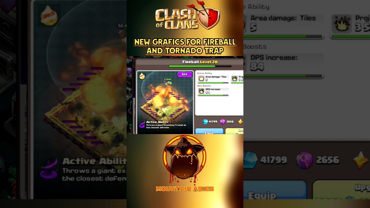 We got new Graphics for Fireball and Tornado Trap. 