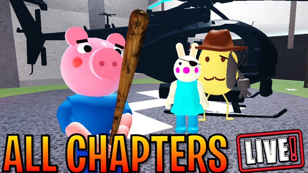 Roblox Piggy Live All Chapters Jumpscares Endings And Secrets Chapters 1 To 11 Youtube - karina and ronald playing roblox piggy