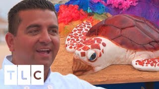 Sea Turtle Underwater Cake With Edible Bubbles! | Cake Boss