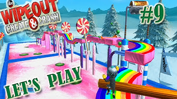 Mom and Dad play Wipeout Create And Crash- Forest Of Mayhem.. Watch Out For The Crazy Frogs!!